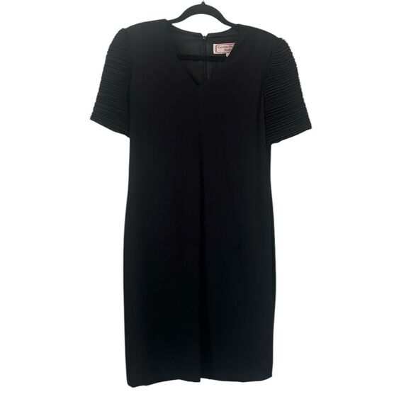 Carolina Herrera Dresses & Skirts - Carolina Herrera Vintage Black Cocktail Short Sleeved Sheath Dress Size 6